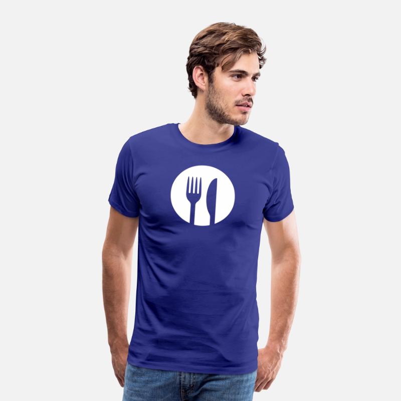Fork and knife round shape icon