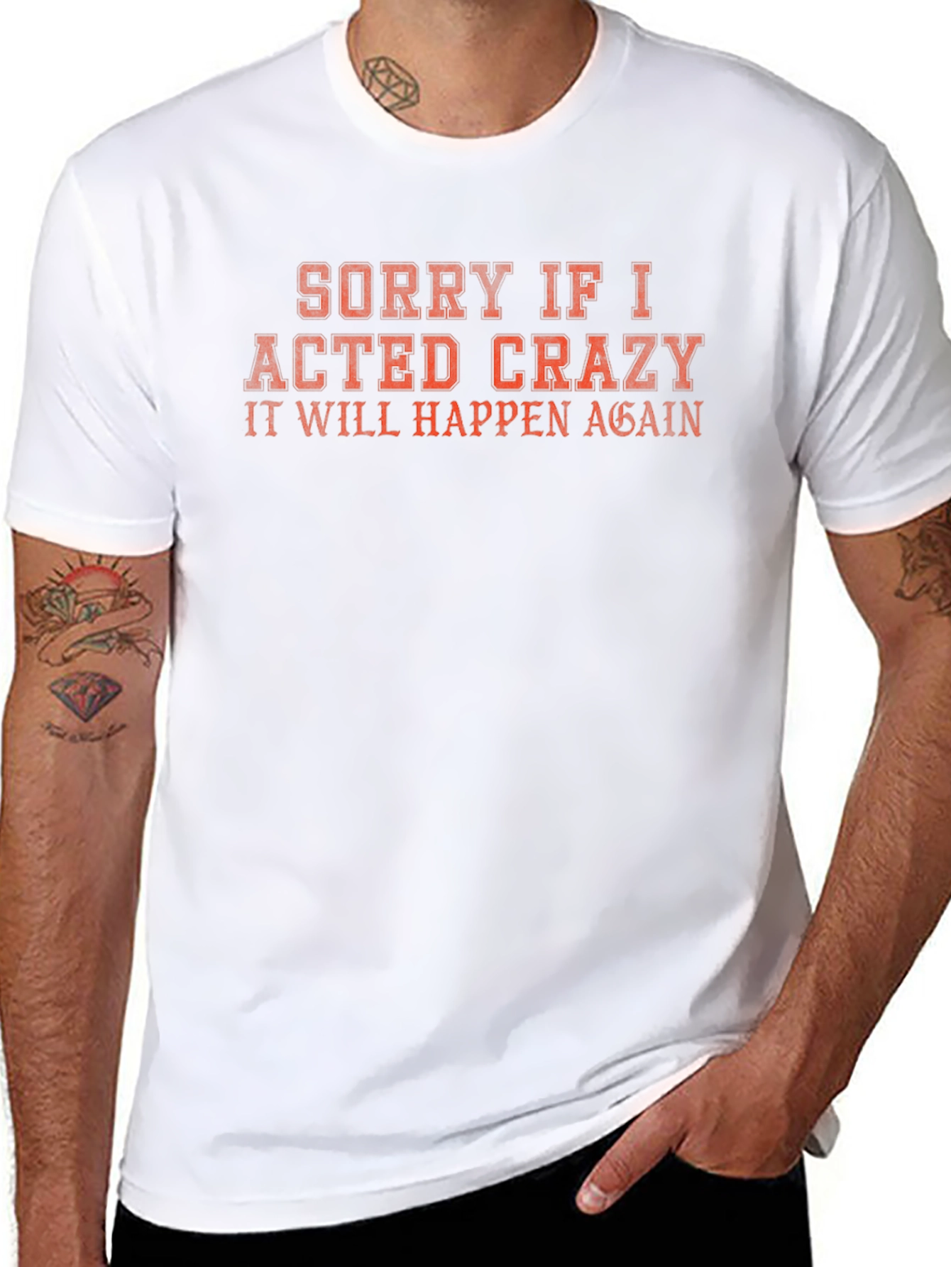 Funny Crazy Act Again Graphic Tee