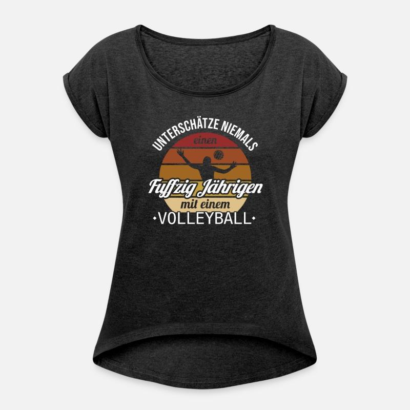 Fuffzig Jähriger mit Volleyball Team Player 50th