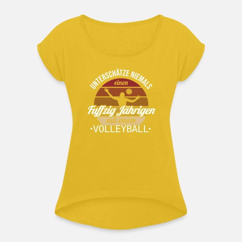 Fuffzig Jähriger mit Volleyball Team Player 50th