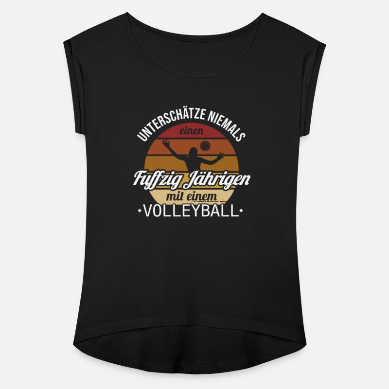 Fuffzig Jähriger mit Volleyball Team Player 50th