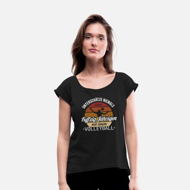 Fuffzig Jähriger mit Volleyball Team Player 50th