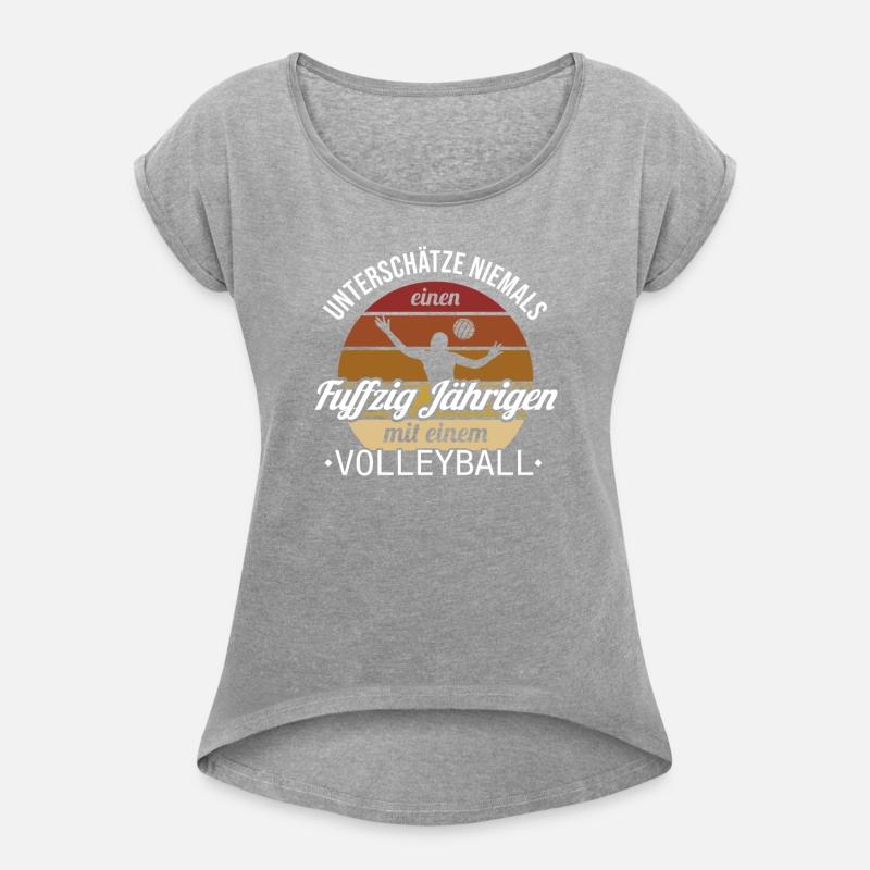 Fuffzig Jähriger mit Volleyball Team Player 50th