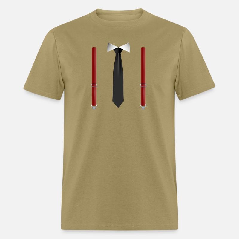Funny Black Tie with Red Suspenders Perfect