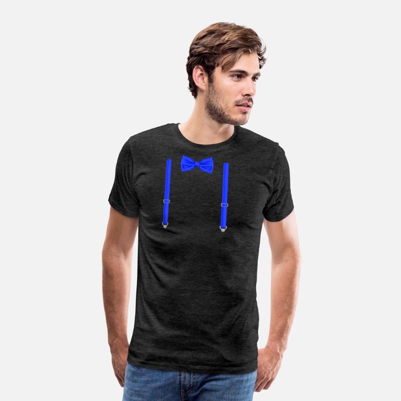 Funny Blue Bow Tie with Suspenders Perfect
