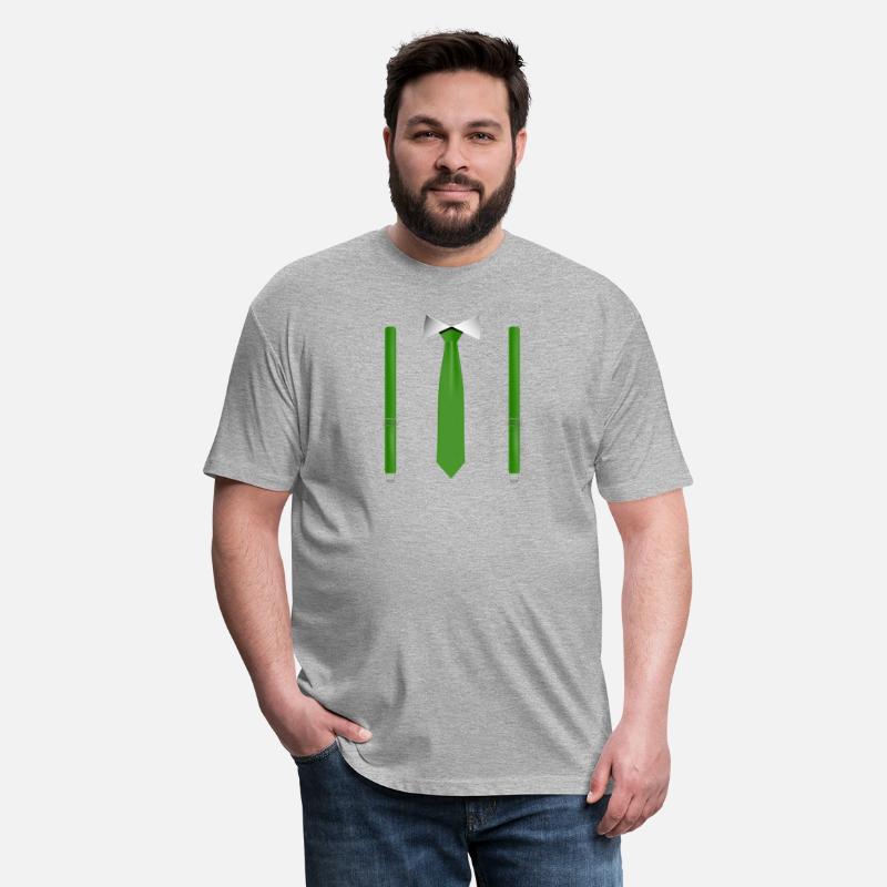 Funny Gree Tie with Black Suspenders Perfect