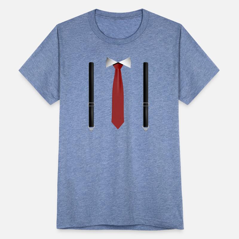 Funny Red Tie with Black Suspenders Perfect
