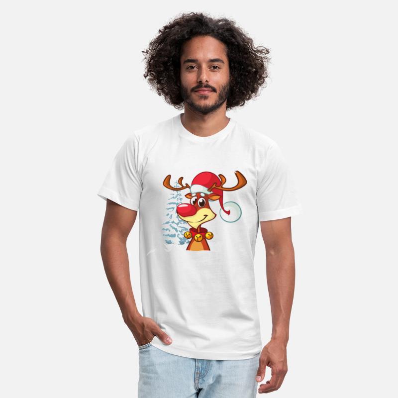 Funny Reindeer Red Nose Santa Snowflake