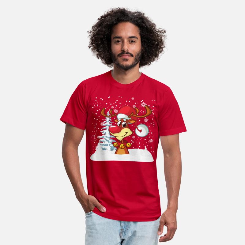 Funny Reindeer Red Nose Santa Snowflake