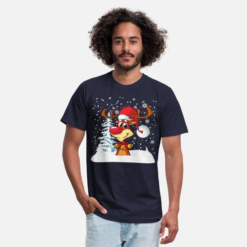 Funny Reindeer Red Nose Santa Snowflake