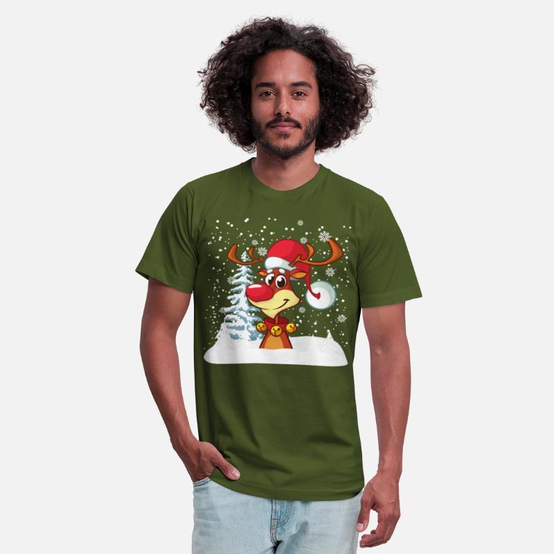 Funny Reindeer Red Nose Santa Snowflake