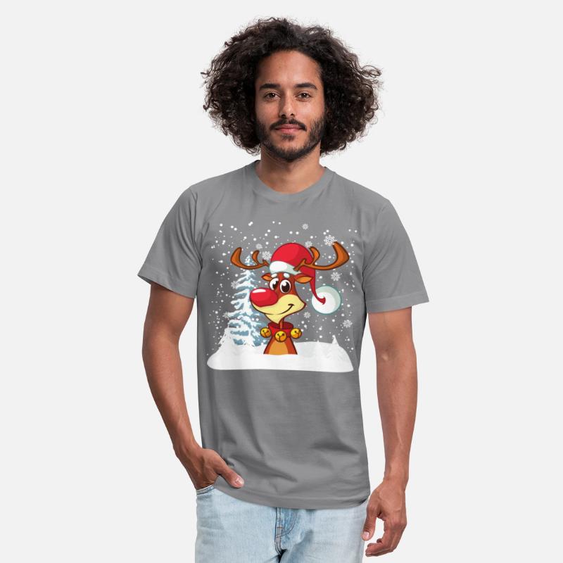 Funny Reindeer Red Nose Santa Snowflake