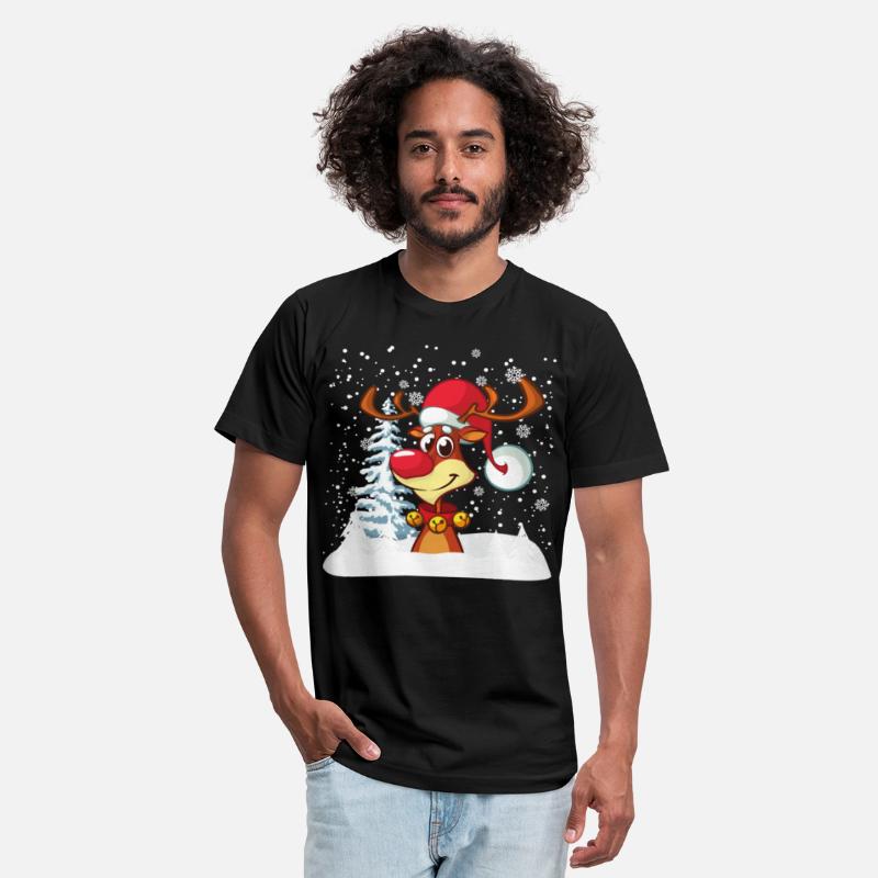 Funny Reindeer Red Nose Santa Snowflake