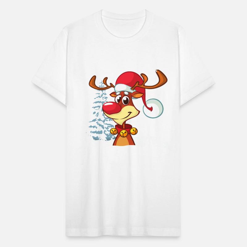 Funny Reindeer Red Nose Santa Snowflake