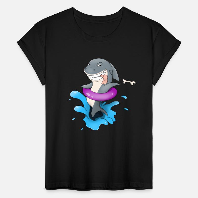 Funny Shark On Vacation Eating Tourist