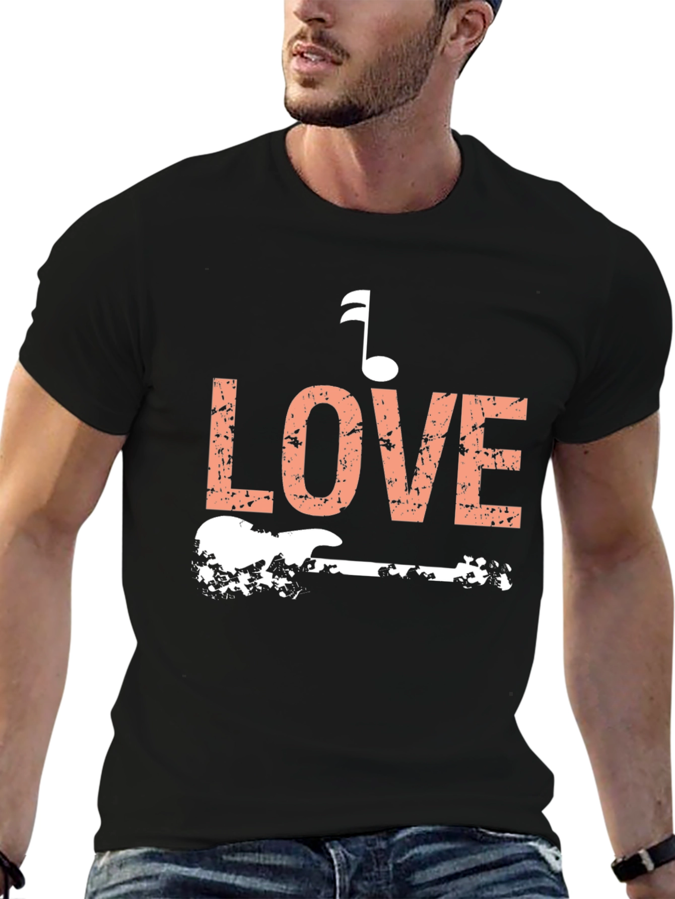 Love Music Graphic Tee - Guitar Shirt