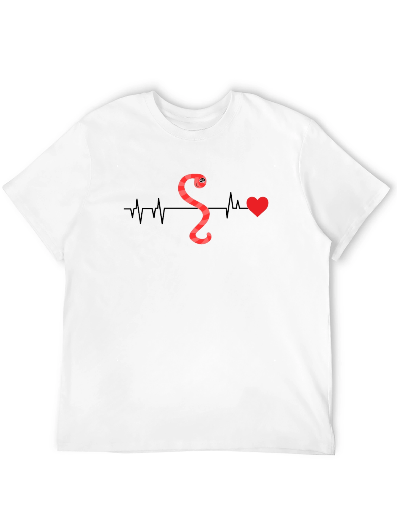 Worm Heartbeat T-Shirt - Quirky Graphic Tee