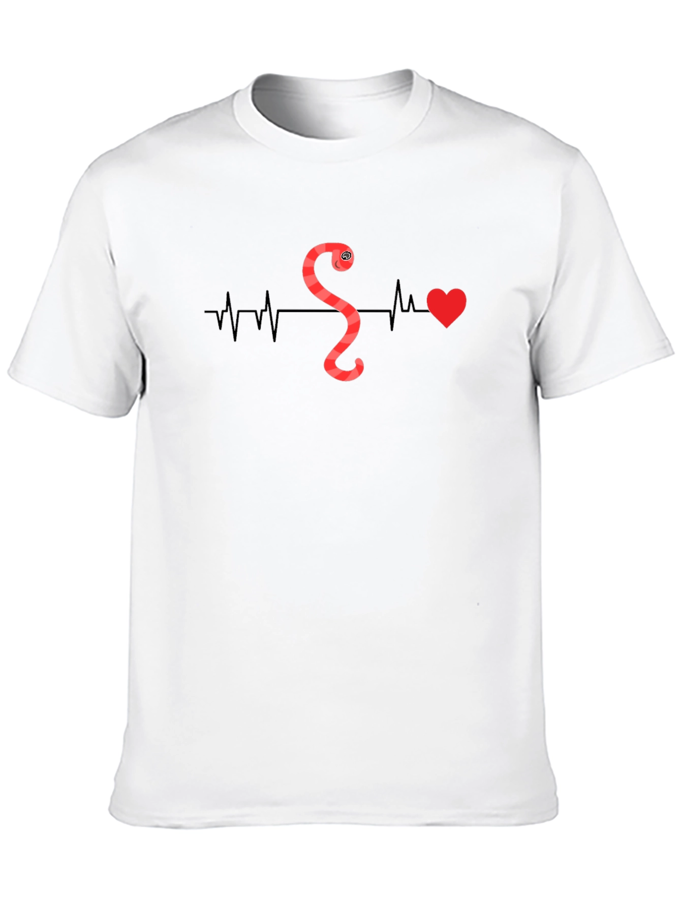 Worm Heartbeat T-Shirt - Quirky Graphic Tee