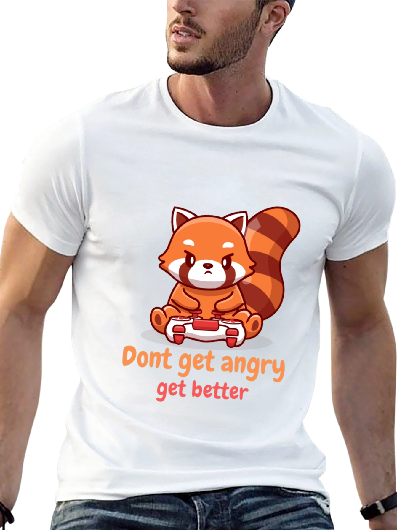 Gamer Red Panda Graphic Tee - Get Better
