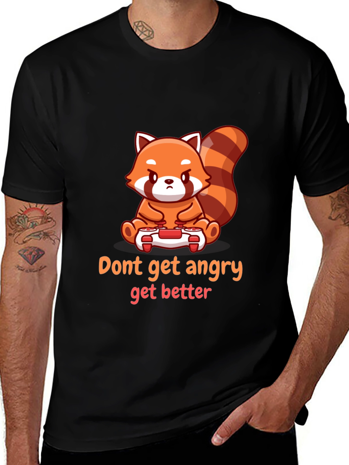 Gamer Red Panda Graphic Tee - Get Better