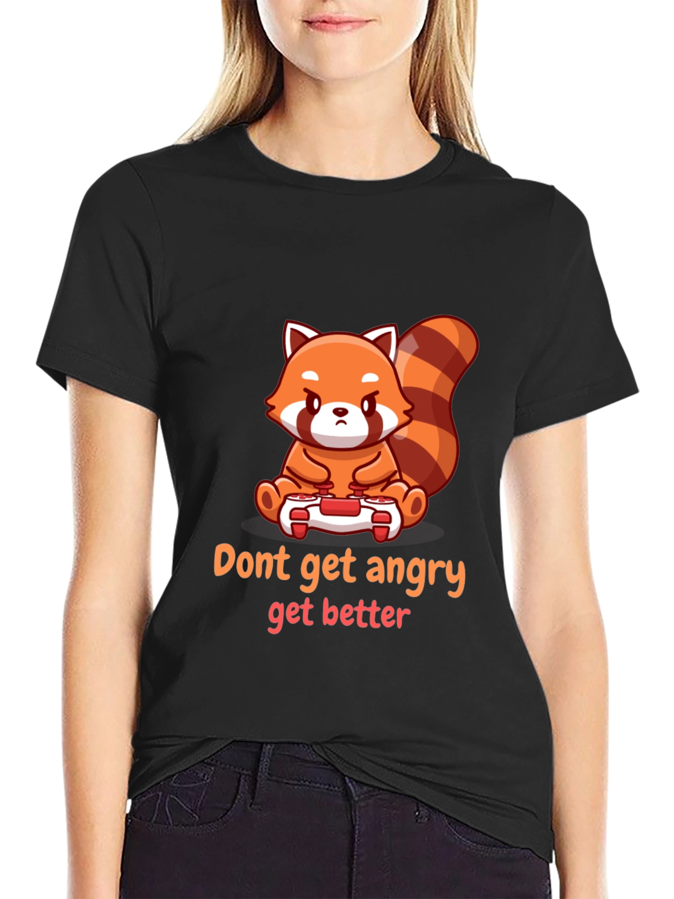 Gamer Red Panda Graphic Tee - Get Better