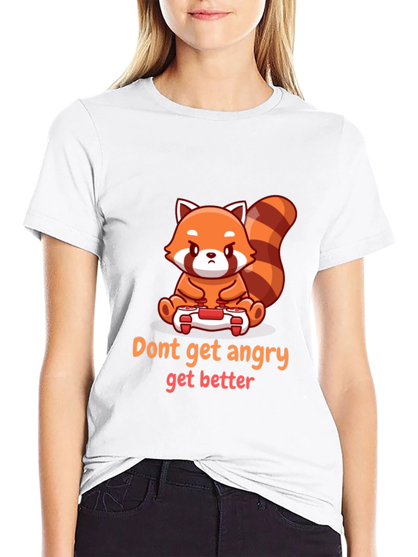 Gamer Red Panda Graphic Tee - Get Better
