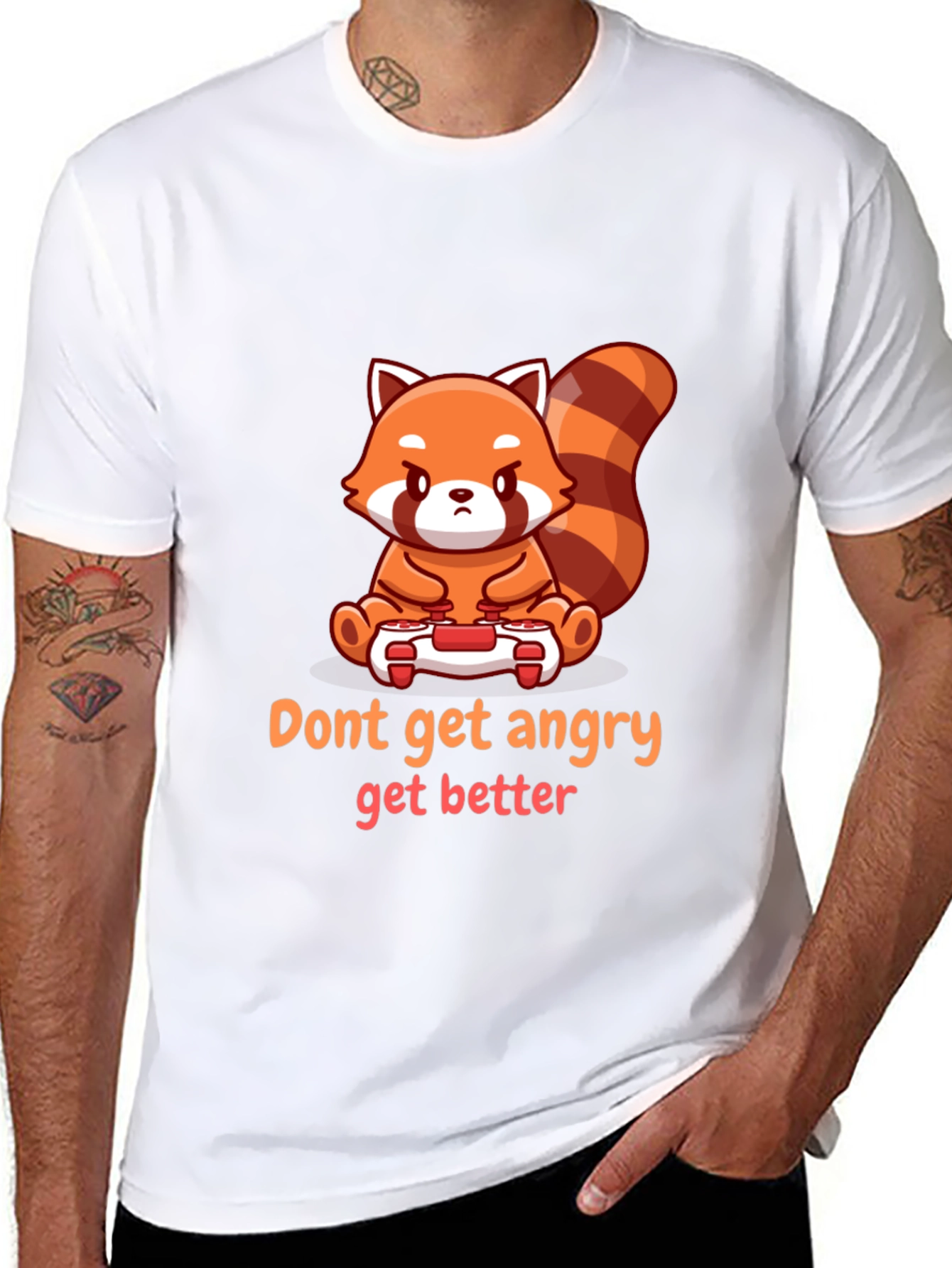 Gamer Red Panda Graphic Tee - Get Better