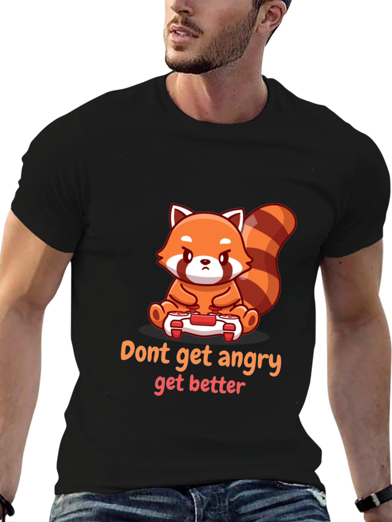 Gamer Red Panda Graphic Tee - Get Better