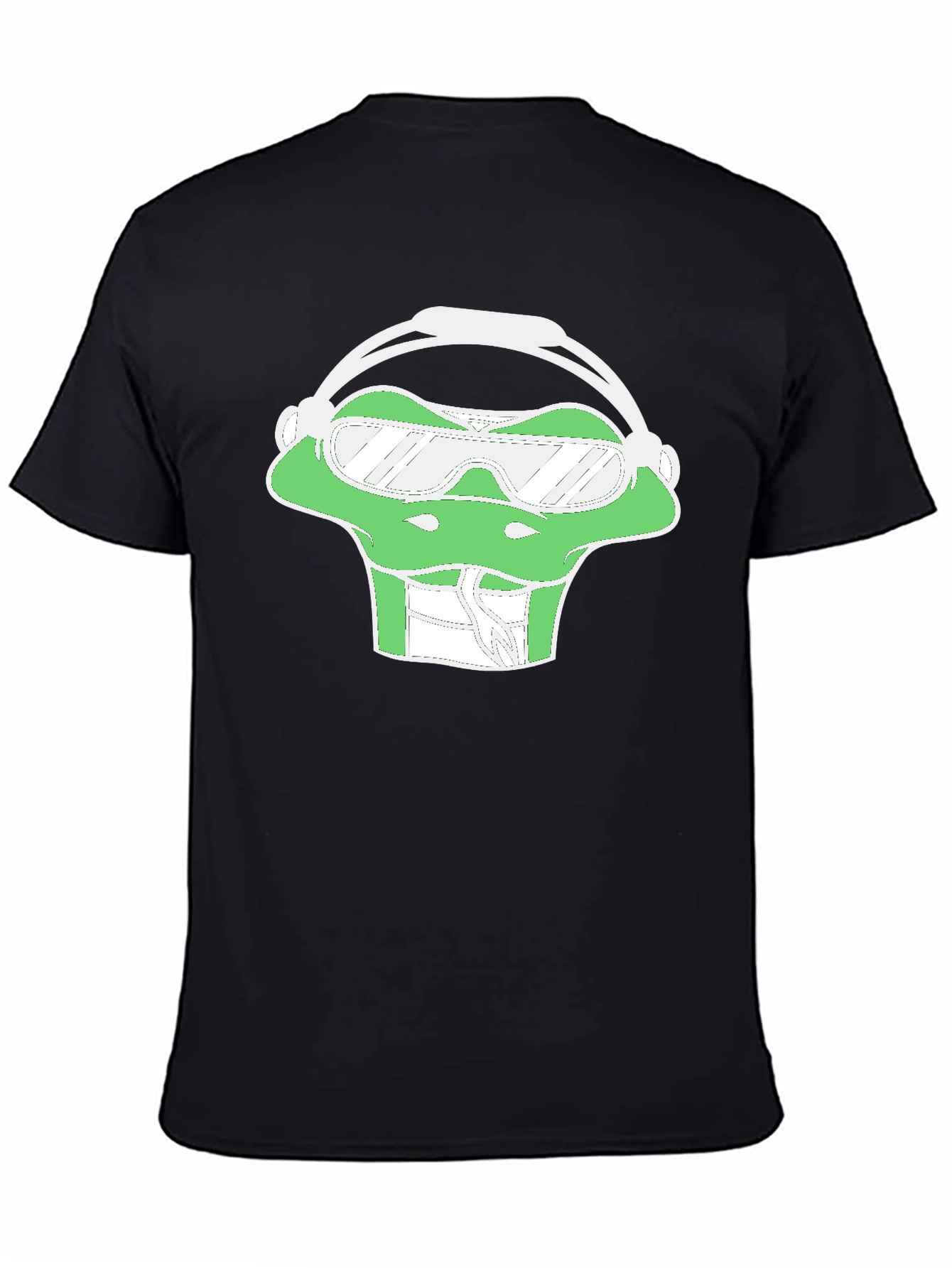 Cool Frog Graphic Tee - Black Cotton Casual Wear