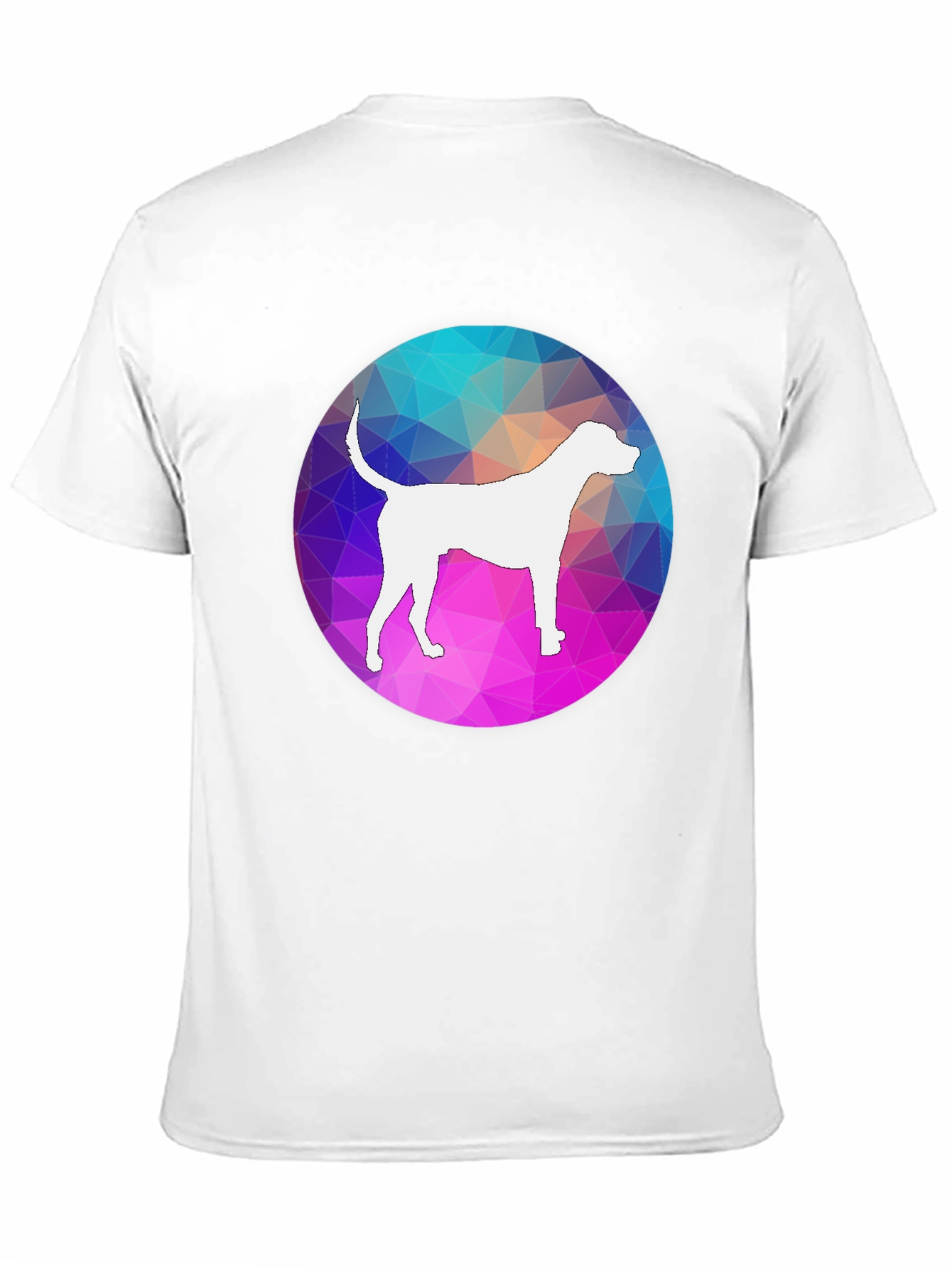 Dog Silhouette Geometric T-Shirt