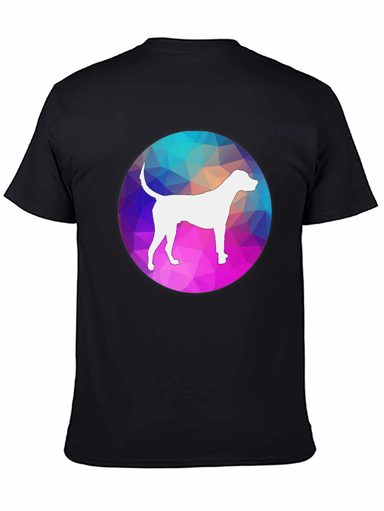 Dog Silhouette Geometric T-Shirt