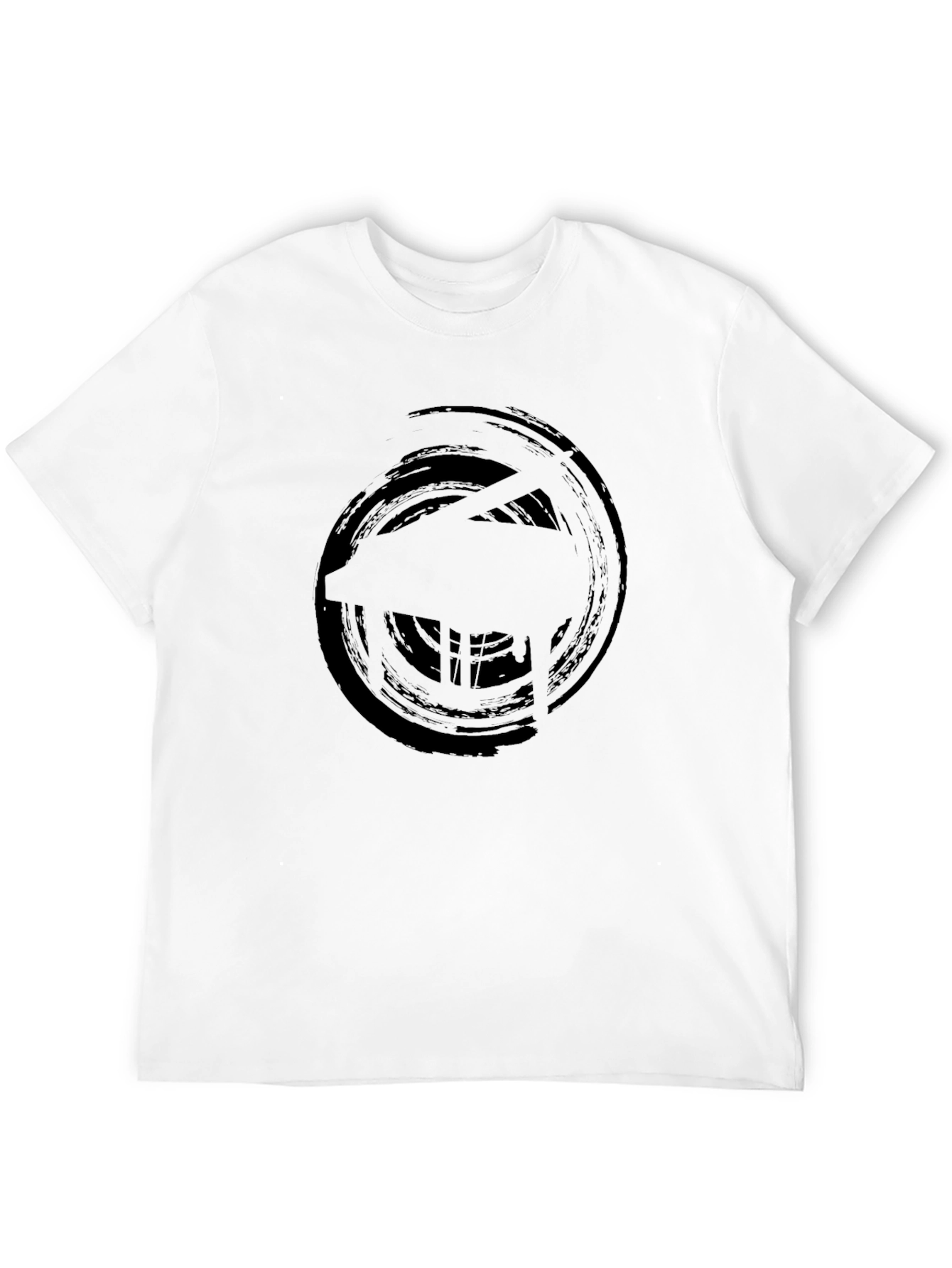 Abstract Piano Graphic Tee - Black Cotton Comfort