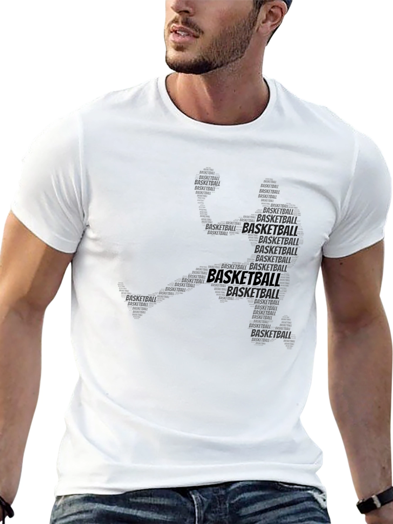 Basketball Word Art T-Shirt