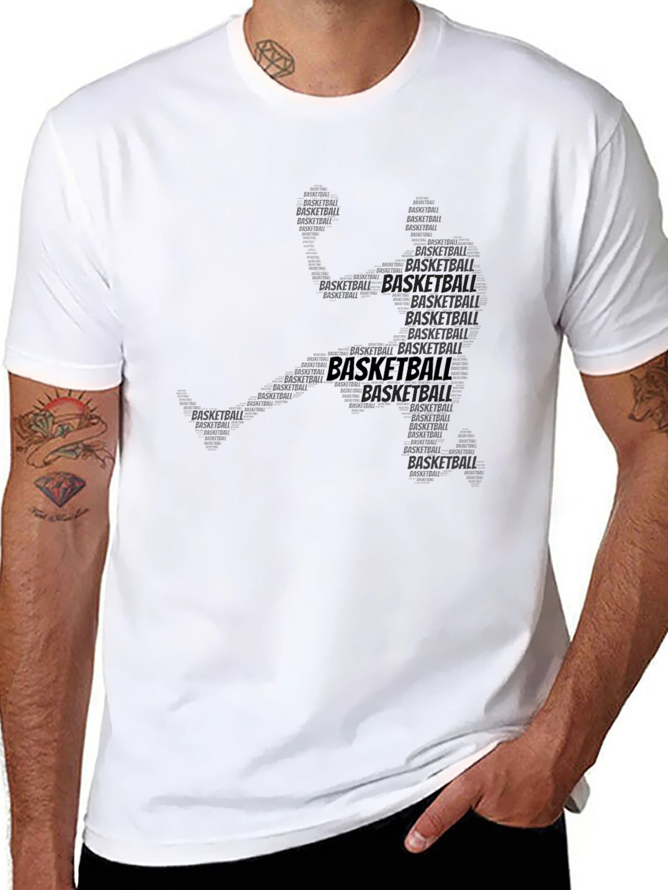 Basketball Word Art T-Shirt