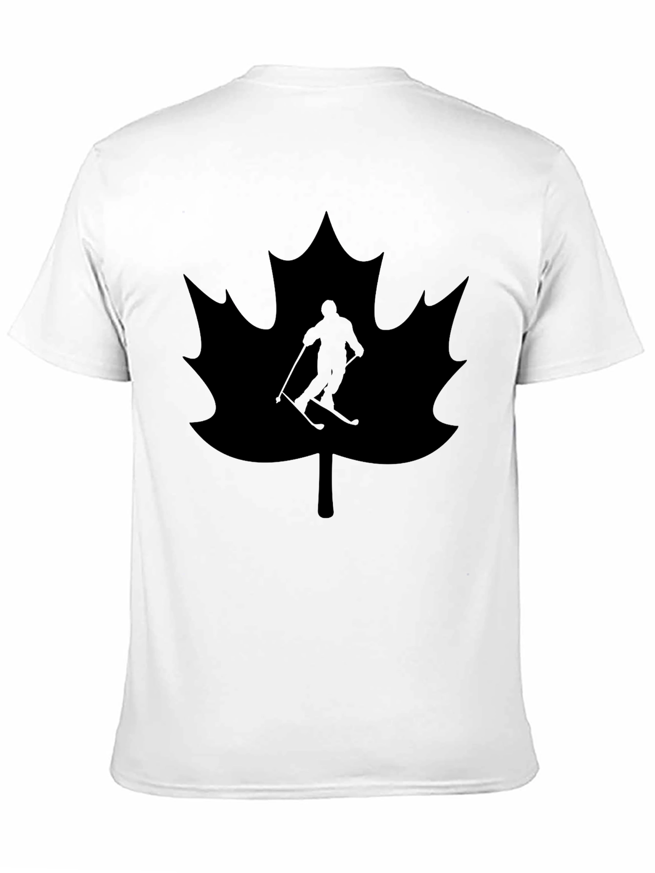 Maple Leaf Skier Graphic Tee - Black T-Shirt