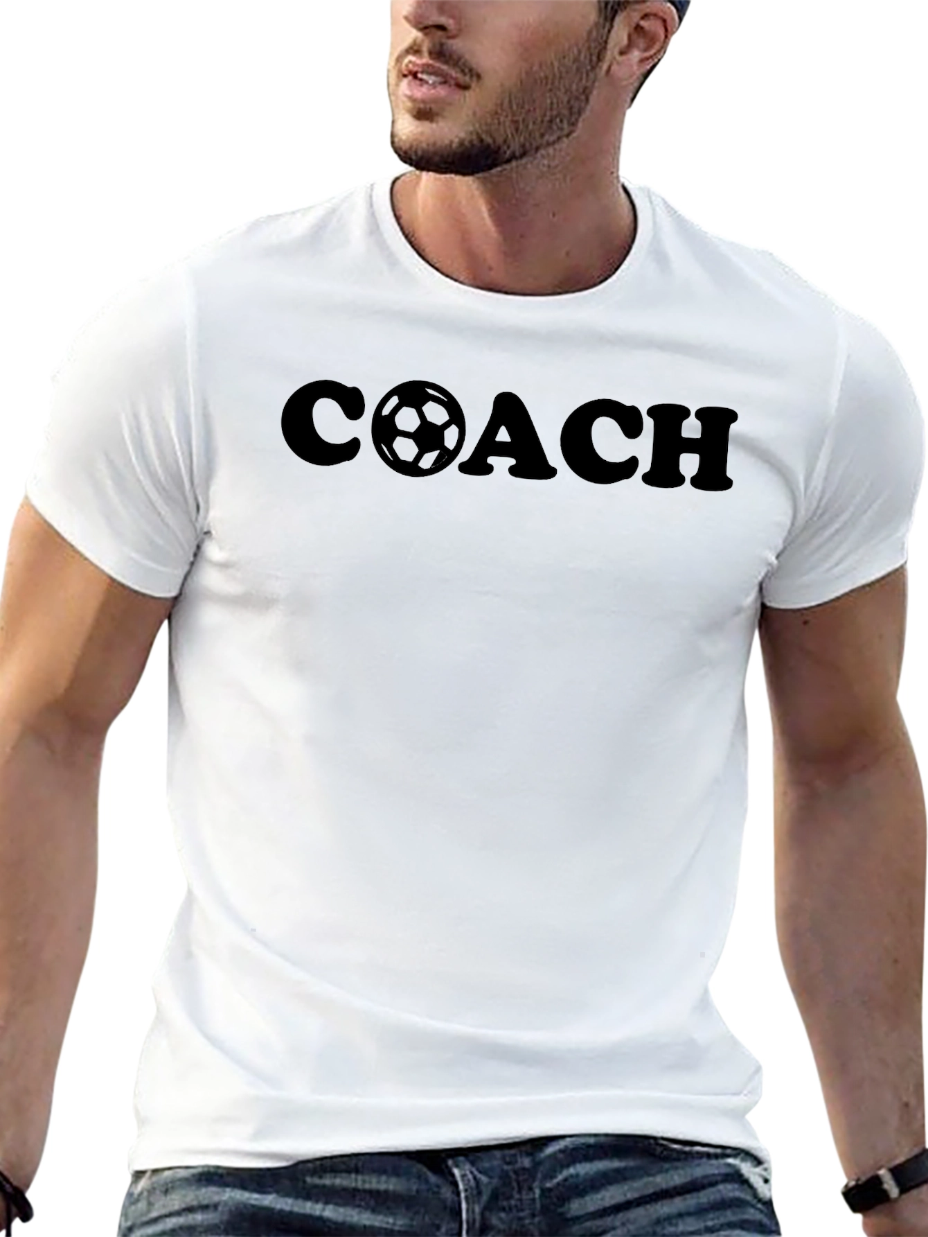 Soccer Coach T-Shirt - Black Graphic Tee