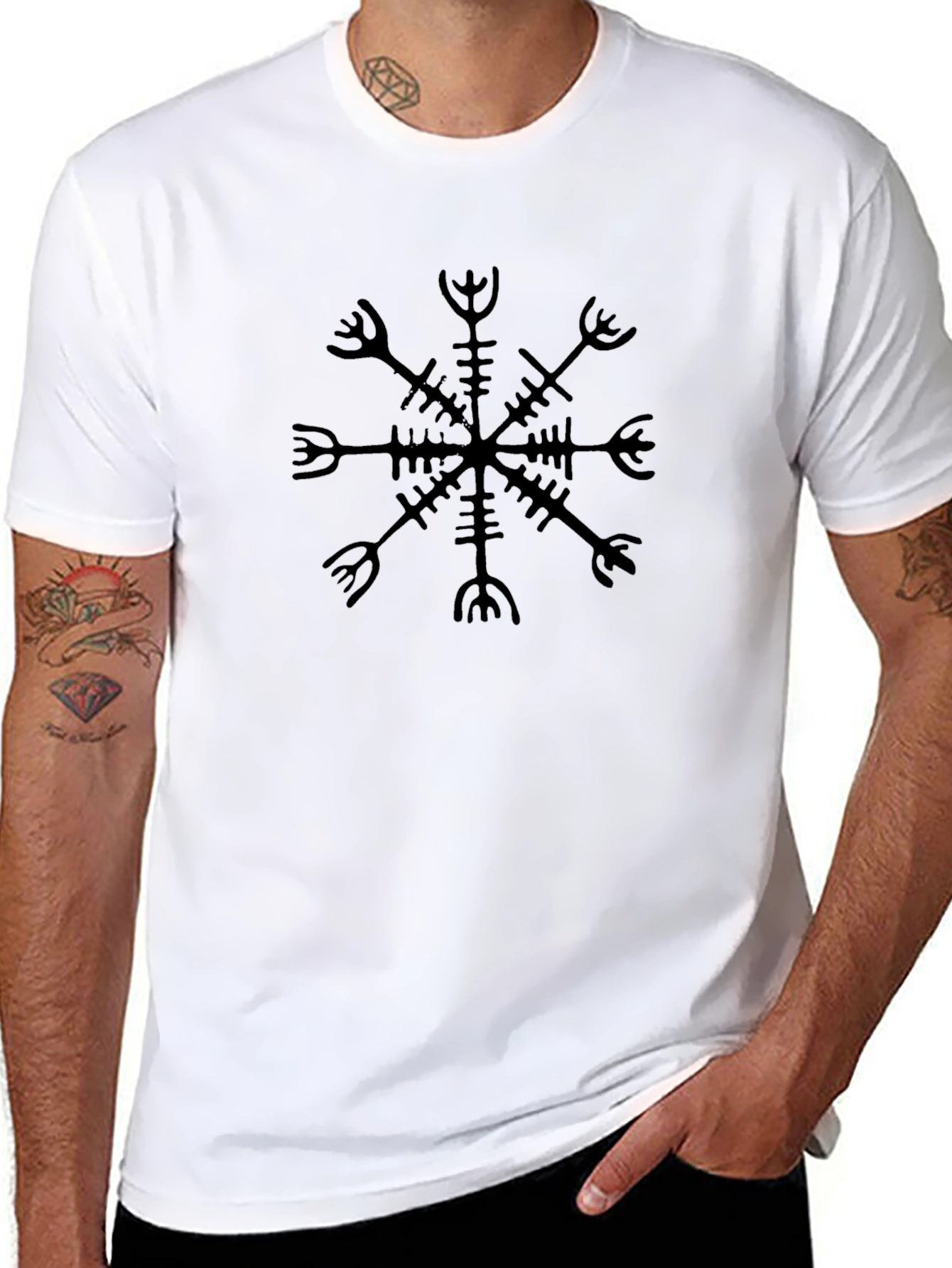 Vegvisir Viking Compass Black T-Shirt