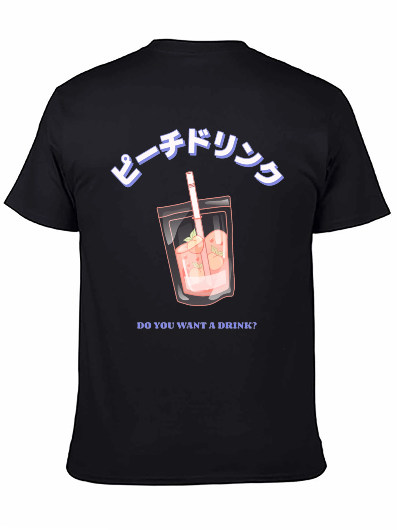 Peach Drink T-Shirt Casual Graphic Tee