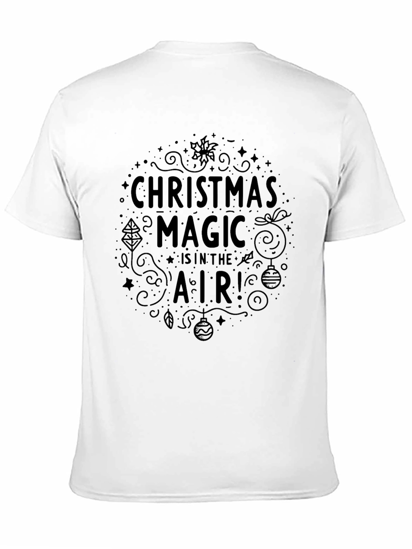 Christmas Magic is in the Air Black Graphic Tee