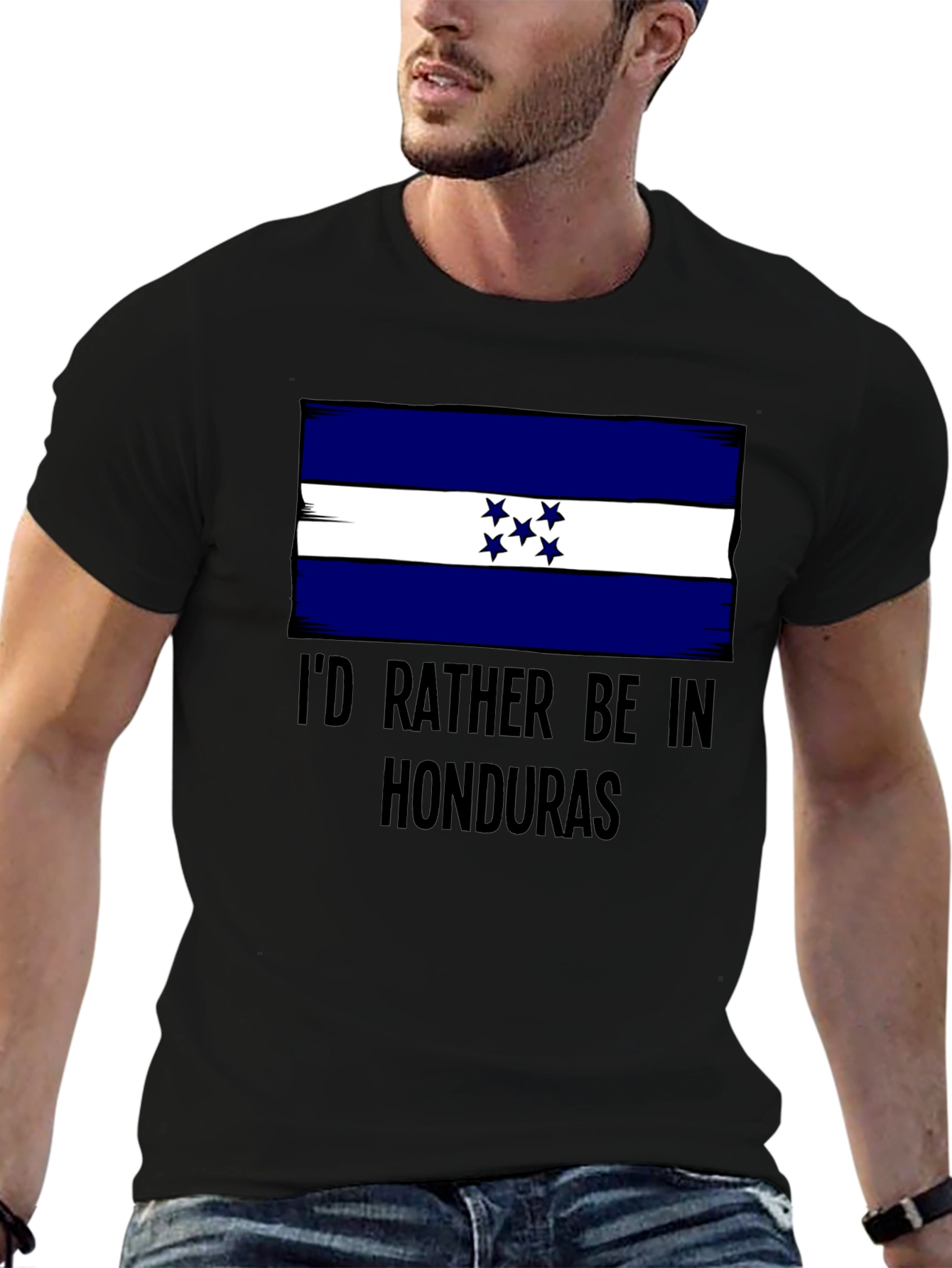 Honduras Flag T-Shirt: Id Rather Be In Honduras Tee