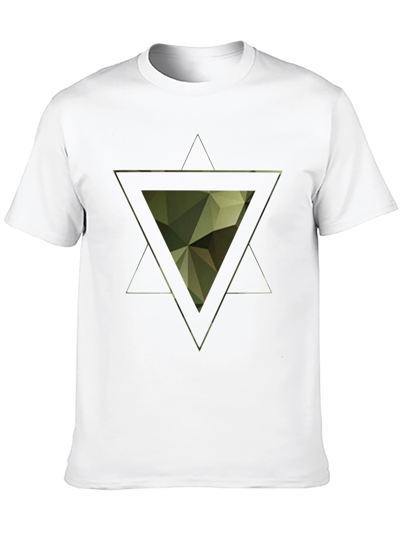Geometric Triangle Graphic Tee - Modern Mens Shirt