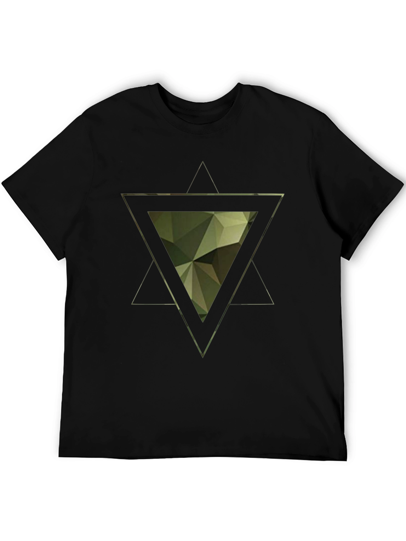 Geometric Triangle Graphic Tee - Modern Mens Shirt