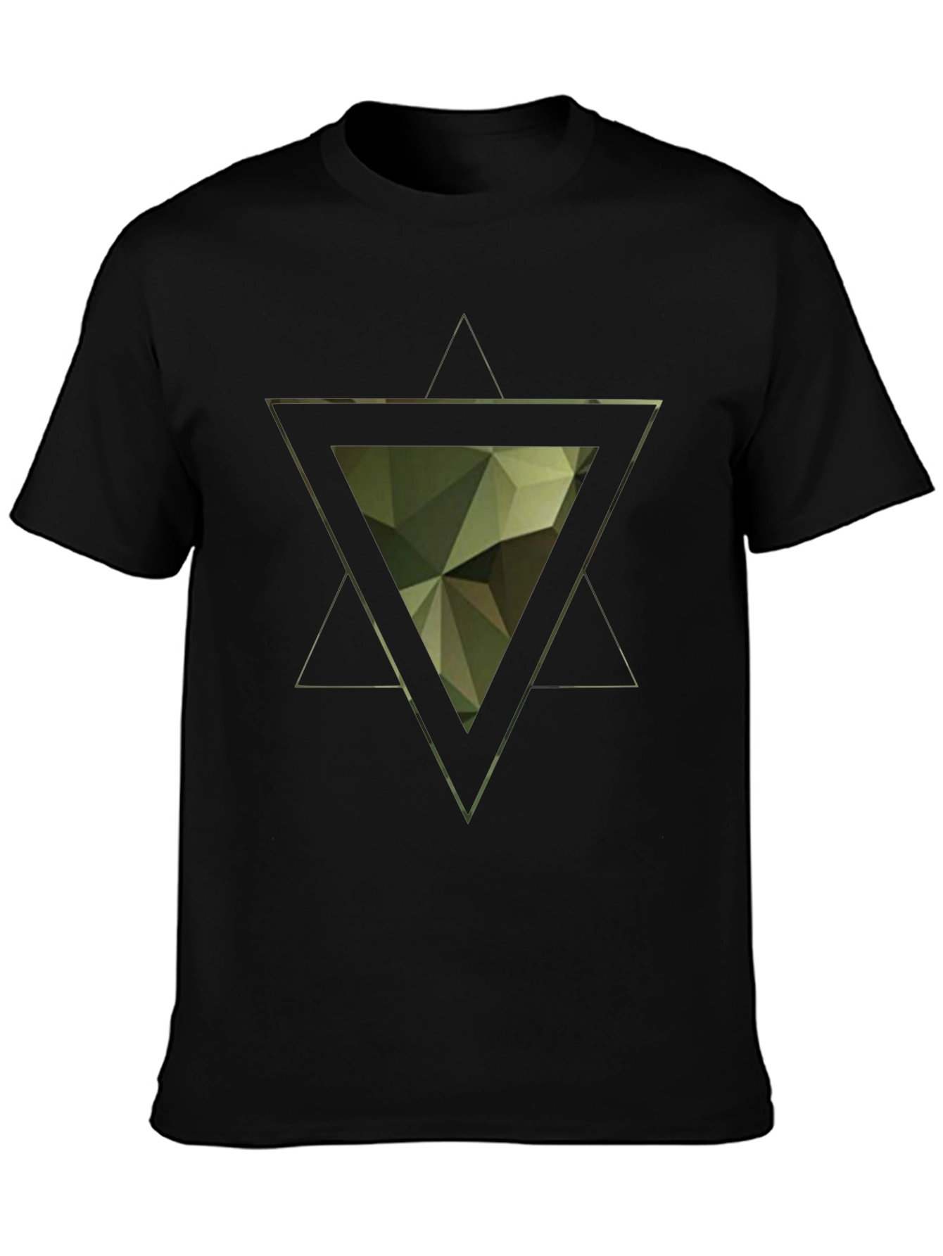 Geometric Triangle Graphic Tee - Modern Mens Shirt