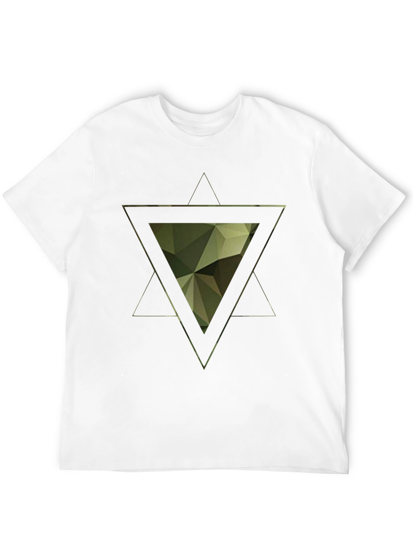 Geometric Triangle Graphic Tee - Modern Mens Shirt