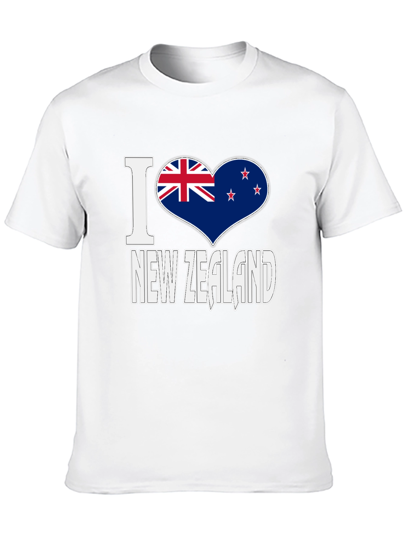I Love New Zealand Black Graphic T-Shirt