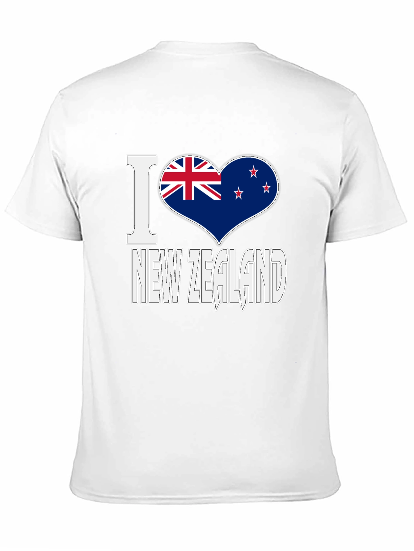 I Love New Zealand Black Graphic T-Shirt
