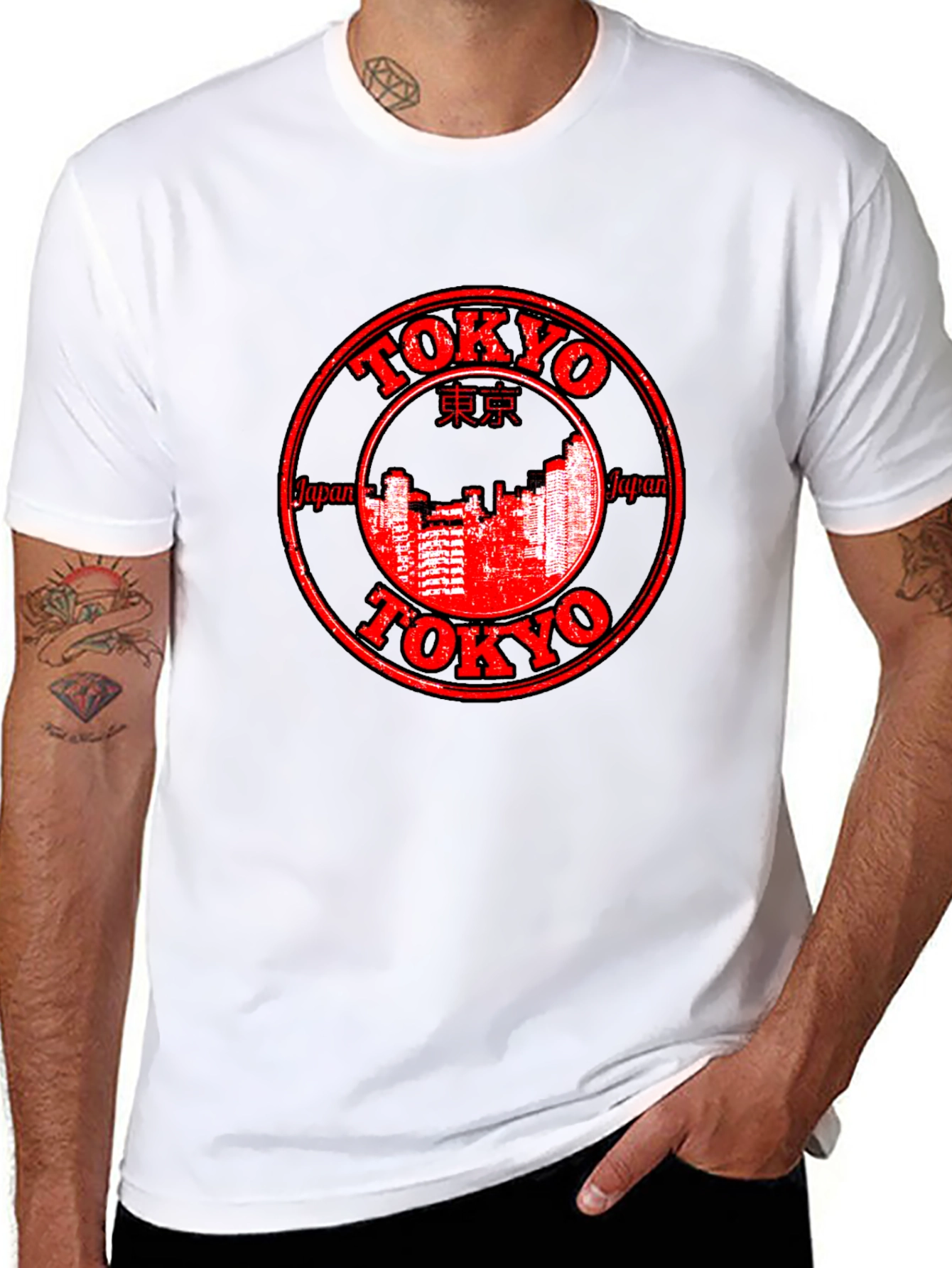 Tokyo Japan Stamp Style Graphic Tee
