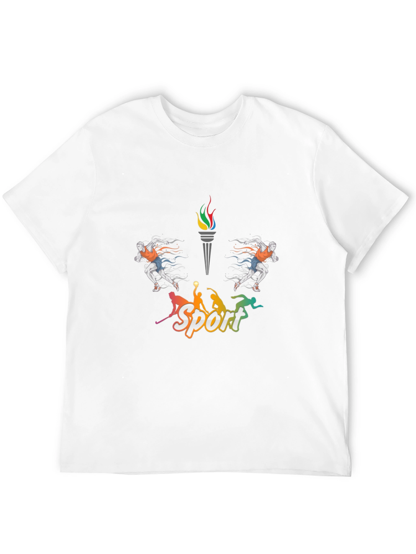 Sport T-Shirt: Torch & Athlete Design