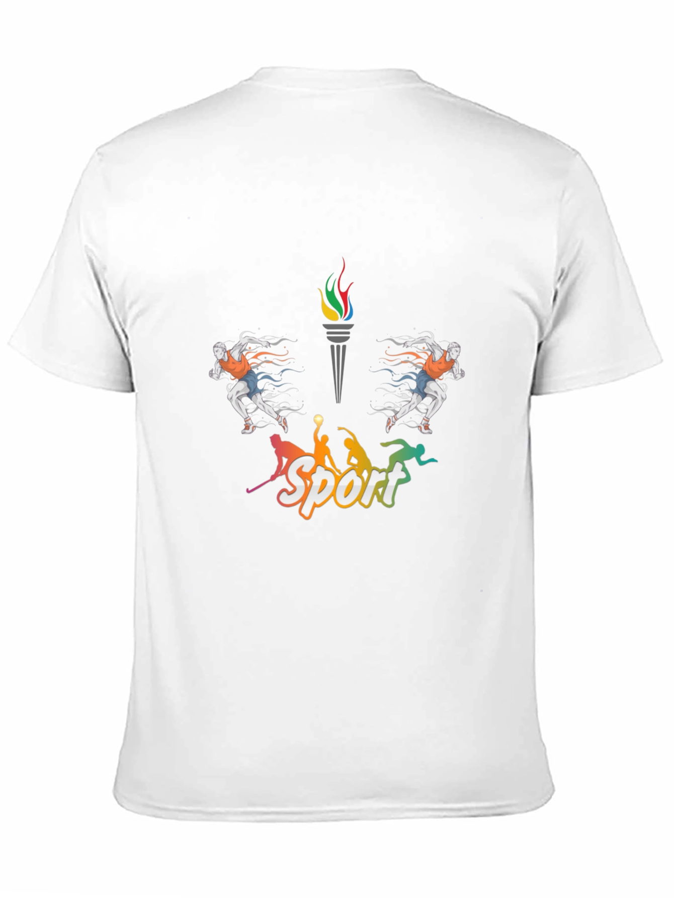 Sport T-Shirt: Torch & Athlete Design