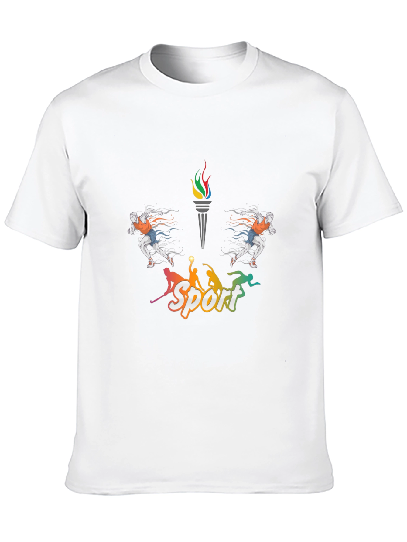 Sport T-Shirt: Torch & Athlete Design
